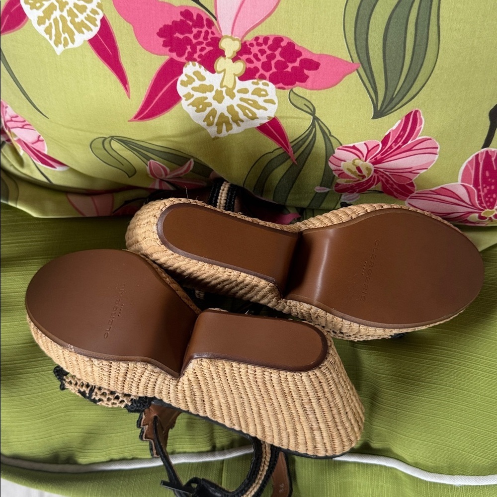 Clergerie Paris Dara Raffia platform sandals made in Morocco - Picture 9 of 15